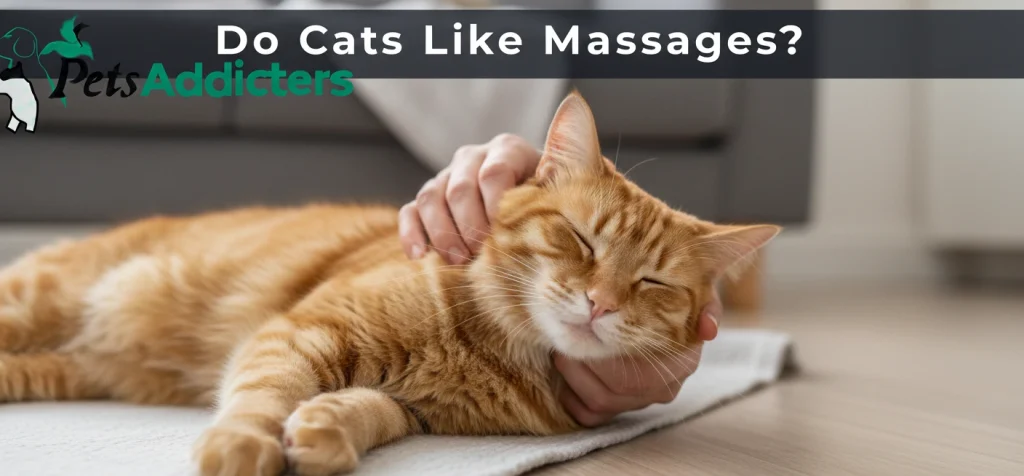 Do cats like massages? Tabby cat purring during cheek massage